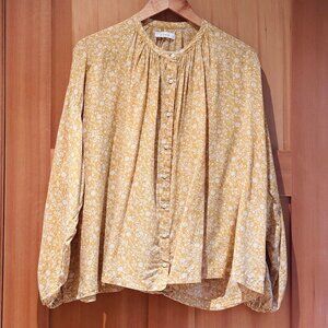DÔEN Jane Blouse | Sunsoaked Foothills Floral Mustard Yellow I M